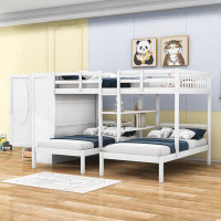 Harriet Bee Jakwan Kids Full Over Twin And Twin Bunk Bed with Drawers
