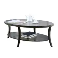 Latitude Run® 1PC Contemporary Oval Shelf Coffee Table