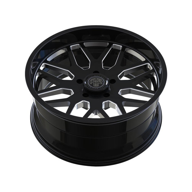 22x10 Thret Monarch 901 Black/Milled wheels for Ford, RAM, GMC, Chevy, Jeep in Tires & Rims in Alberta - Image 2