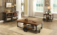 Coaster Furniture Scott Living Industrial Square End, Sofa & Coffee Table -  Coffee and 2 End Tables in Stock