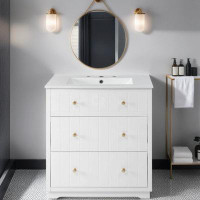 Ebern Designs 30" Bathroom Vanity with Sink and Drawers