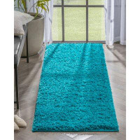 Well Woven Well Woven Emerson Modern Solid Teal Textured Shag Rug