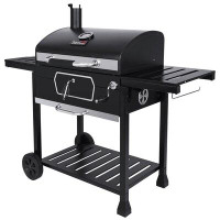 Arlmont & Co. Royal Gourmet 30" Built-in Barrel Charcoal Grill- Grill + Cover + Tool Set Package