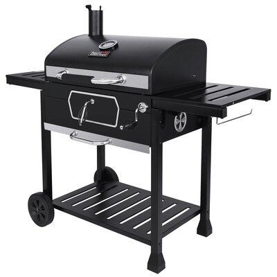 Arlmont & Co. Royal Gourmet 30" Built-in Barrel Charcoal Grill- Grill + Cover + Tool Set Package in BBQs & Outdoor Cooking