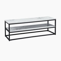 Latitude Run® 47.2 inch Marble Pattern TV STAND With Storage