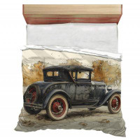 VisionBedding Vintage Car Bedding Vehicle Comforter Classic Look