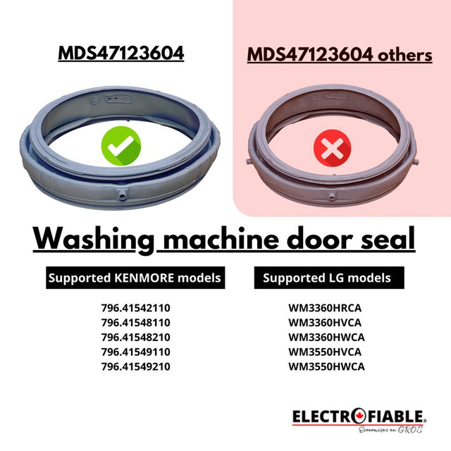 MDS47123604 Washing machine door seal in Washers & Dryers