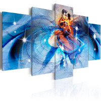 Red Barrel Studio Abstract Canvas Wall Art - Dance Of Love - 80"Wx40"H