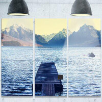 Design Art 'Lake in Glacier National Park' 3 Piece Photographic Print on Metal Set