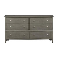 Red Barrel Studio Transitional Style Bedroom Furniture 1Pc Dresser Of 6X Drawers Wooden Furniture 37.25" H x 67.25" W x