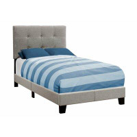Latitude Run® Bed, Full Size, Platform, Bedroom, Frame, Upholstered, Linen Look, Transitional