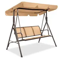 Red Barrel Studio 2-Seater Outdoor Adjustable Canopy Swing Glider