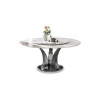 Ivy Bronx Inell Stone Pedestal Dining Table