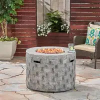 Rosecliff Heights Nathaniel 23.25'' H x 31.75'' W Concrete Propane Outdoor Fire Pit