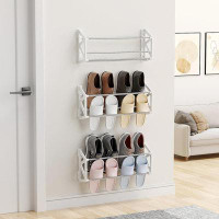 Ivy Bronx 3 Pack Wall Shoe Rack With Hook And Loop Adhesive Strips