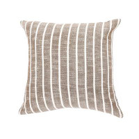 Gracie Oaks Expobazaar Alkistis Handcrafted 100% Cotton Double Sided Striped Cushion 18" x 18"