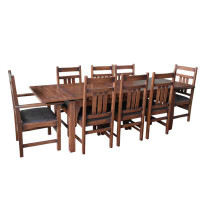 Wildon Home® Ensemble de table de salle à manger en chêne massif 70 "Mission avec 6 chaises # 401 Mission
