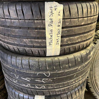 245 30 20 2 Michelin PilotSport Used A/S Tires With 95% Tread Left