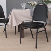 Flash Furniture Hercules Series Commercial Dome Back Stacking Banquet Chair with Metal Frame