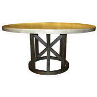 Regis Patrick Collection Malibu Rosa Morada Solid Wood Pedestal Dining Table
