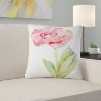 East Urban Home Flower Single Tulip on Background Pillow