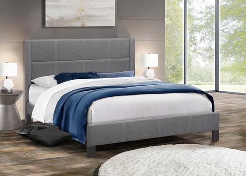 Grey Velvet Platform Bed Sale !! in Beds & Mattresses in Ontario - Image 2