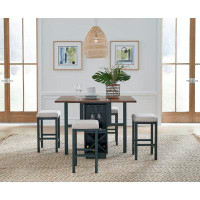 Progressive Furniture Inc. 4 - Person Counter Height Drop Leaf Dining Set