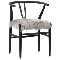 Corrigan Studio Steinber Oak Upholstered Dining Chair
