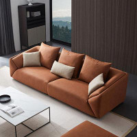 Fortuna Femme 102.36" Orange Technology cloth Modular Sofa cushion couch