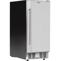Deco Chef Deco Chef 15" Under Counter Mini Fridge with Stainless Steel Finish and Adjustable Thermostat