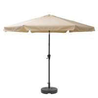Arlmont & Co. 10Ft Round Tilting Patio Umbrella And Round Umbrella Base