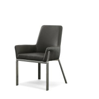 Everly Quinn Boaman Upholstered Arm Chair in Grey