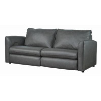 Southern Motion 86'' Genuine Leather Flared Arm Dual Reclining Sofa