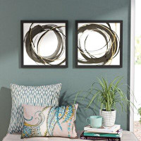 Made in Canada - Orren Ellis Gilded Enso I - 2 Piece Picture Frame Print Set on Paper