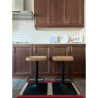 17 Stories SEAT4U Villo Solid Wood Seat Bar and Counter Stool