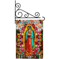 Ornament Collection Our Lady Of Guadalupe - Impressions Decorative Metal Fansy Wall Bracket Garden Flag Set GS192338-BO-