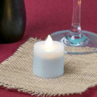 Warm White Rechargeable Flameless Replacement Tea Light - 4/Pack *RESTAURANT EQUIPMENT PARTS SMALLWARES HOODS AND MORE*