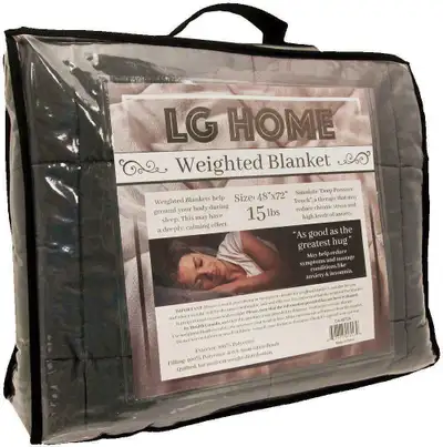 LG Home® 15 Pound Weighted Blanket Keep yourself warm and grounded on those cold, freezing nights Si...