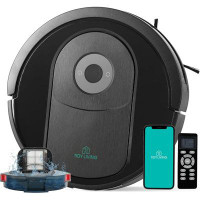 Simple Deluxe Robot Vacuum And Mop Combo, 4000Pa Automatic Vacuum Cleaner Robot With Watertank And Dustbin