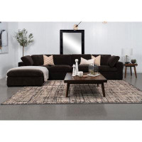 Coaster Lakeview 5-Piece Upholstered Modular Sectional Sofa Dark Chocolate