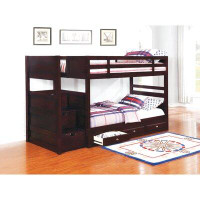 Harriet Bee Robitaille Twin over Twin Bunk Bed with 3 Drawers