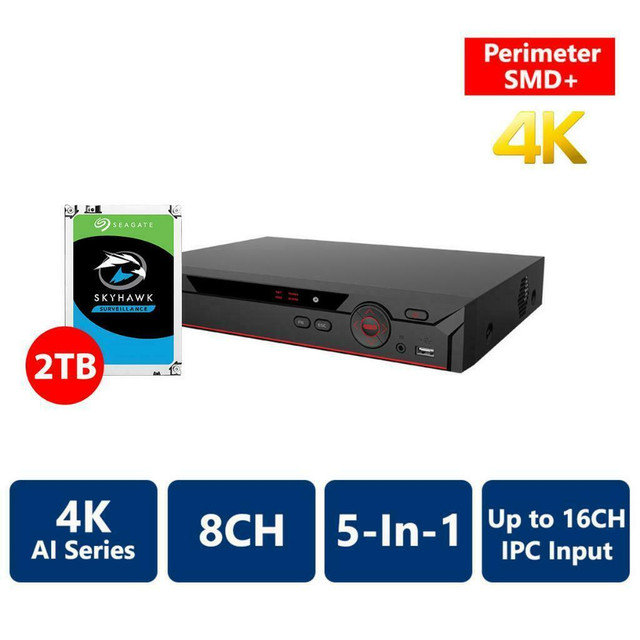 Promotion! DAHUA OEM 8CH PENTA-BRID 4K COMPACT 1U DIGITAL VIDEO RECORDER, WITH 2TB HDD (FDXV51A08H-4KL-I3-2T) in Security Systems
