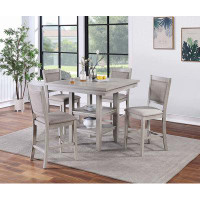 Gracie Oaks Classic Dining Room Furniture Counter Height 5Pc Set