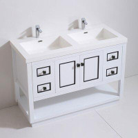 Everly Quinn Thome 49" Free-Standing Double Bathroom Vanity Set