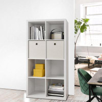 Latitude Run® Minimalist Design Wooden Storage Cabinet With 8 Open Compartments, For Indoor Use