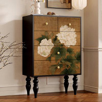 PEPPER CRAB Hibiscus picture decorative cabinet home storage