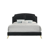 Mercer41 Wrenlee Upholstered Scalloped Bed