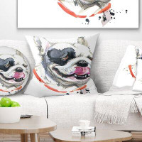 Made in Canada - East Urban Home Animal Kiss French Bulldog Illustration Pillow