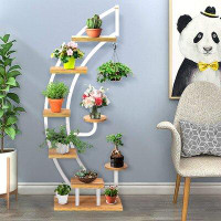 Latitude Run® 6-Tier Curved Plant Stand with Hanger