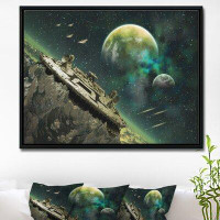 Made in Canada - East Urban Home 'Alien Planet' Framed Graphic Art on Wrapped Canvas